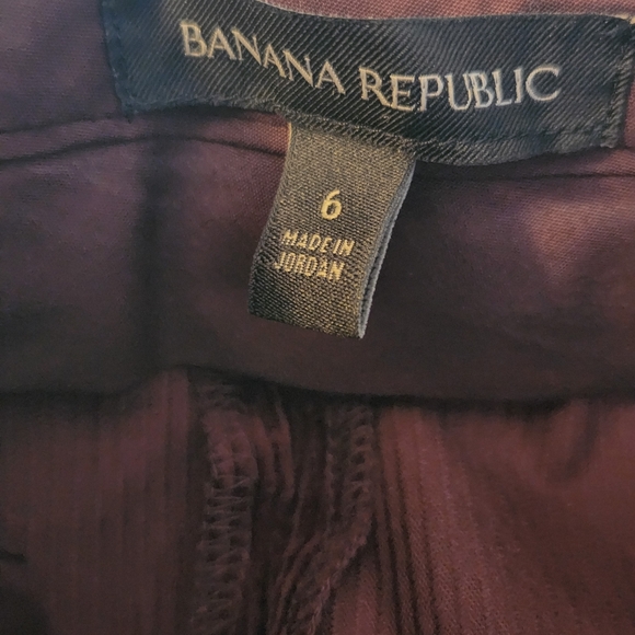 Banana Republic Rivoli Relaxed Dark Cherry Red Burgundy Corduroy Wide Leg Pants - Picture 8 of 9